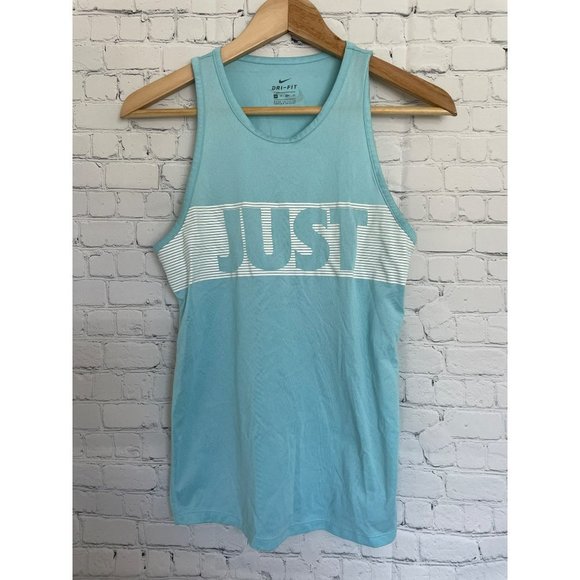 Nike Tops - Nike Just do it blue dri fit tank top size XS